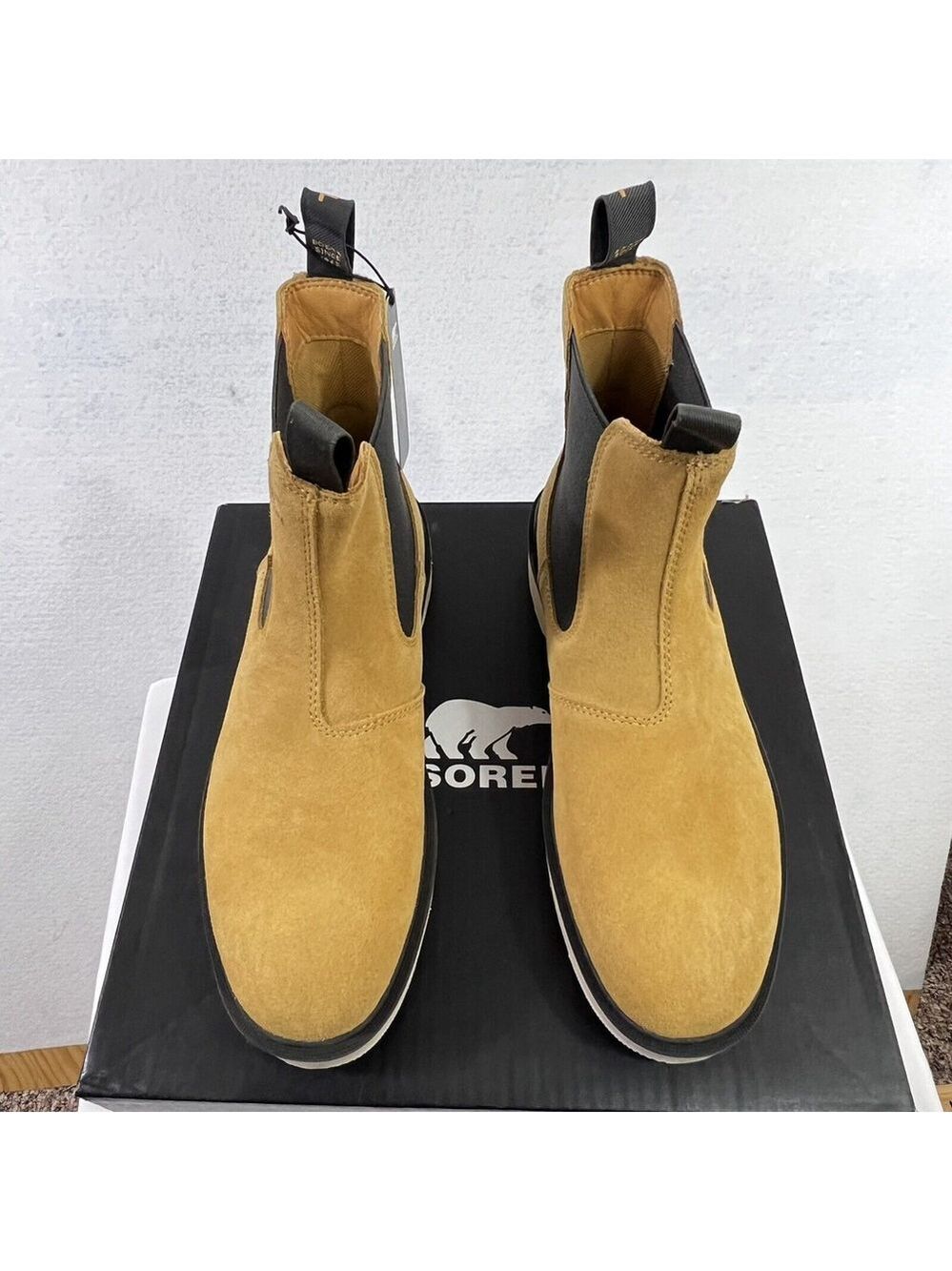 SOREL Hi-Line Heel Chelsea Boots Sz 11 Brown NWT Waterproof Suede Outdoor Women - Picture 4 of 10